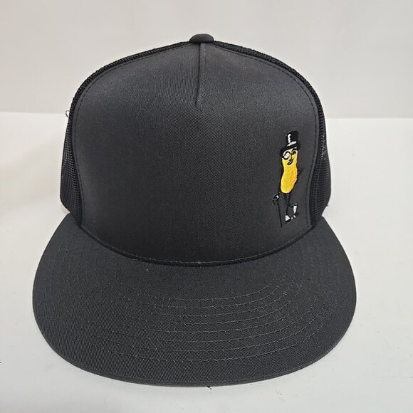 Mr. Peanut Trucker Hat Mesh Cap Snapback Gray Hat Adjustable Yupoong - Picture 2 of 7